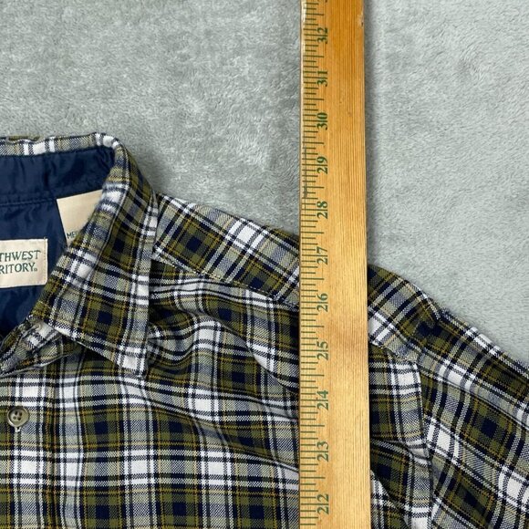Northwest Territory Mens Medium Plaid Shirt Acrylic Nylon Western Style a0955 - Picture 3 of 7